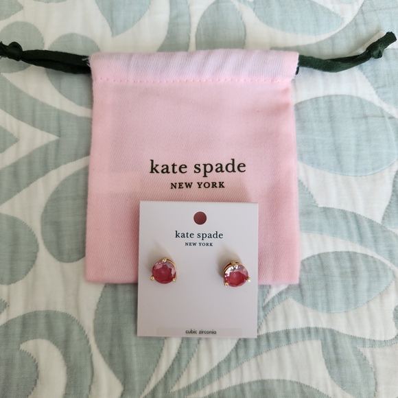 Kate Spade Pink Stud Earrings - Picture 1 of 3